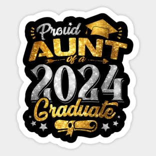 Proud Aunt Of A Class Of 2024 Graduate Senior Graduation Sticker